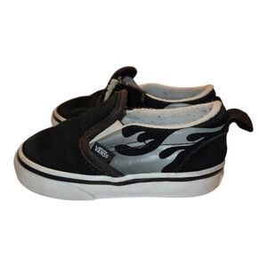 Vans Slip-On V Toddler shoe | Size 5 Toddler | Suede Flame